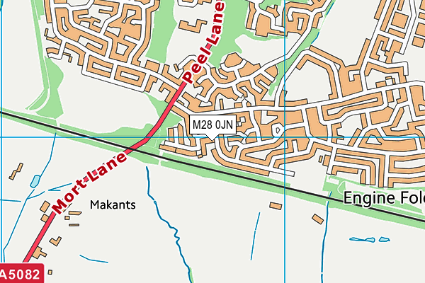 M28 0JN map - OS VectorMap District (Ordnance Survey)