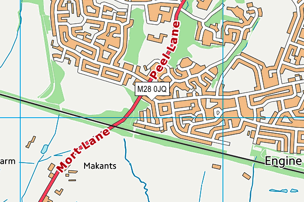 M28 0JQ map - OS VectorMap District (Ordnance Survey)