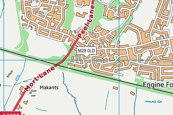M28 0LD map - OS VectorMap District (Ordnance Survey)