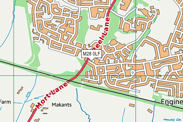 M28 0LF map - OS VectorMap District (Ordnance Survey)