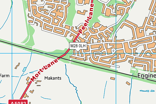 M28 0LH map - OS VectorMap District (Ordnance Survey)