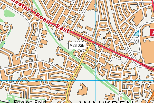 M28 0SB map - OS VectorMap District (Ordnance Survey)
