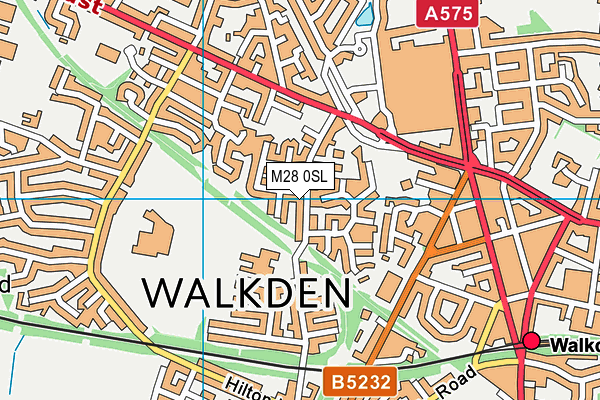 M28 0SL map - OS VectorMap District (Ordnance Survey)