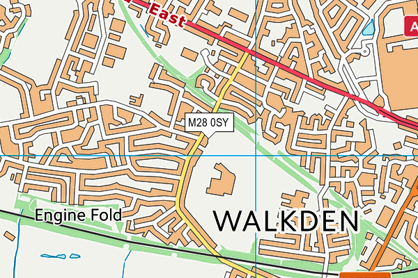 M28 0SY map - OS VectorMap District (Ordnance Survey)