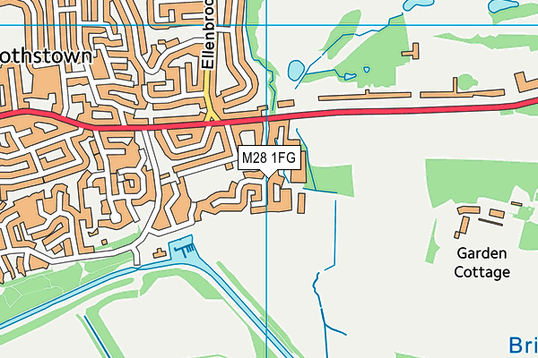 M28 1FG map - OS VectorMap District (Ordnance Survey)