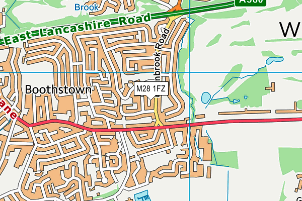 M28 1FZ map - OS VectorMap District (Ordnance Survey)