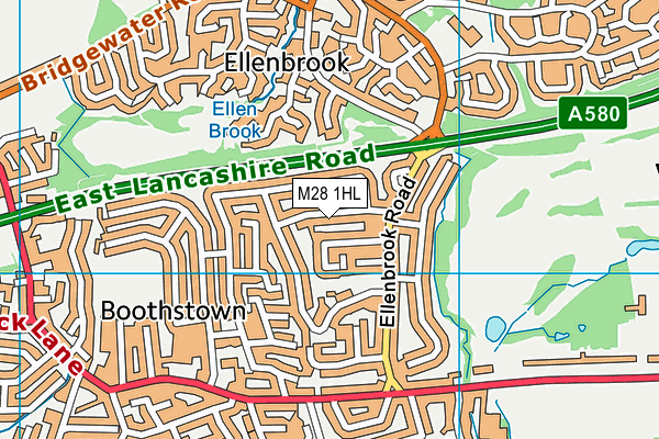 M28 1HL map - OS VectorMap District (Ordnance Survey)