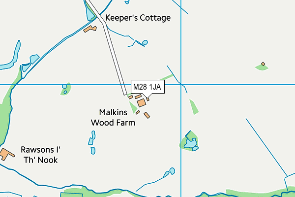 M28 1JA map - OS VectorMap District (Ordnance Survey)