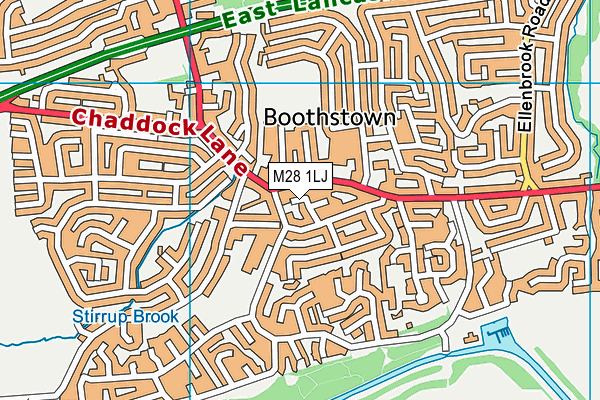 M28 1LJ map - OS VectorMap District (Ordnance Survey)