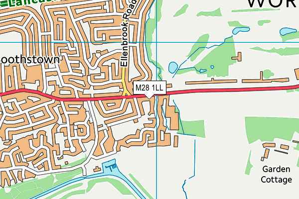 M28 1LL map - OS VectorMap District (Ordnance Survey)