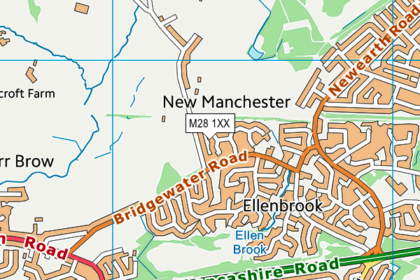 M28 1XX map - OS VectorMap District (Ordnance Survey)