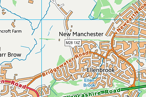 New City Road Playing Field map (M28 1XZ) - OS VectorMap District (Ordnance Survey)