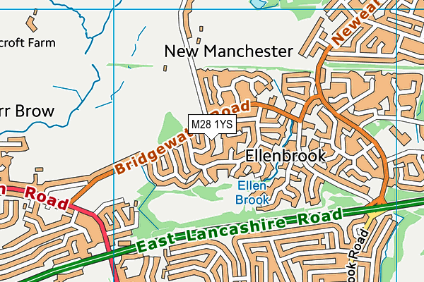 M28 1YS map - OS VectorMap District (Ordnance Survey)