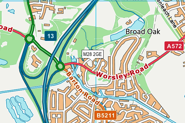 M28 2GE map - OS VectorMap District (Ordnance Survey)