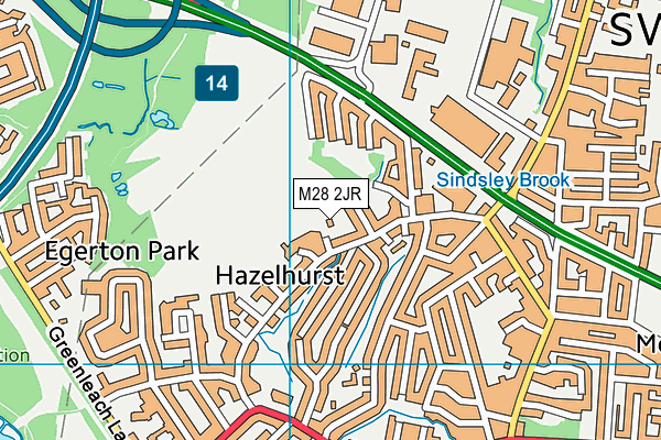 M28 2JR map - OS VectorMap District (Ordnance Survey)