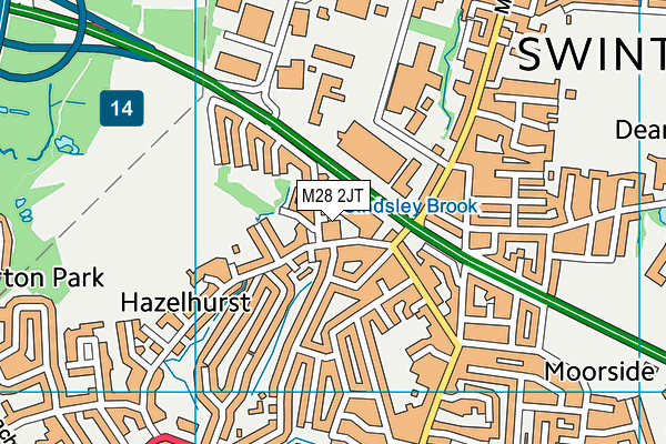 M28 2JT map - OS VectorMap District (Ordnance Survey)