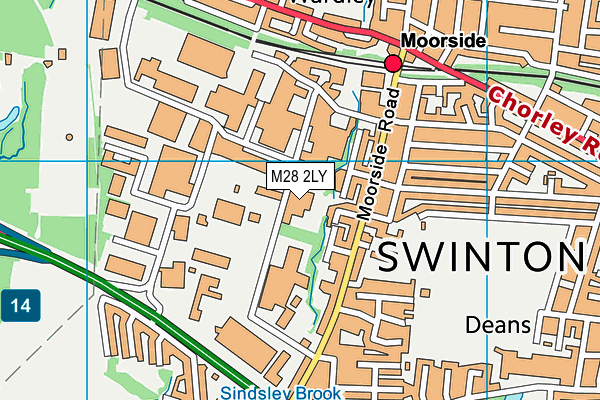 Jj's Gym (Closed) map (M28 2LY) - OS VectorMap District (Ordnance Survey)