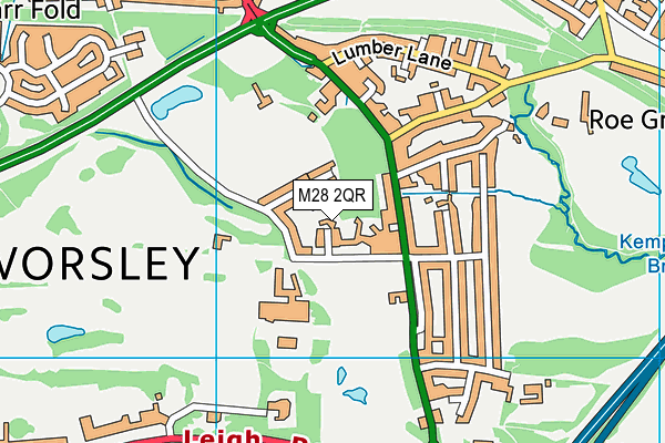 M28 2QR map - OS VectorMap District (Ordnance Survey)