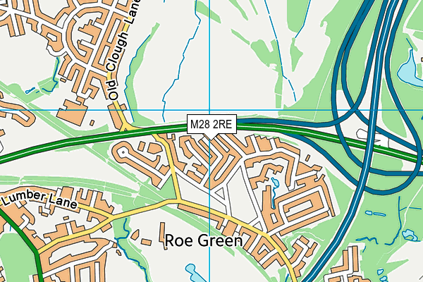 M28 2RE map - OS VectorMap District (Ordnance Survey)