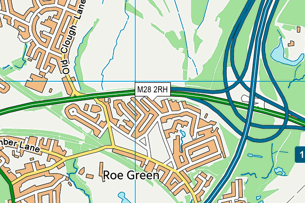 M28 2RH map - OS VectorMap District (Ordnance Survey)