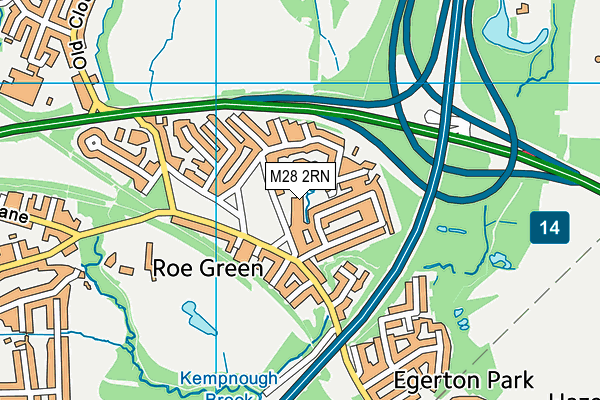 M28 2RN map - OS VectorMap District (Ordnance Survey)