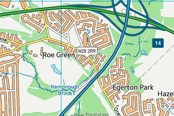 M28 2RR map - OS VectorMap District (Ordnance Survey)