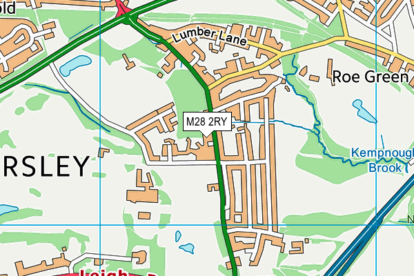 M28 2RY map - OS VectorMap District (Ordnance Survey)