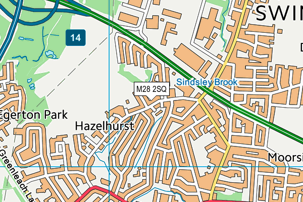 M28 2SQ map - OS VectorMap District (Ordnance Survey)