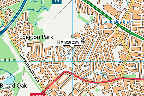 M28 2SW map - OS VectorMap District (Ordnance Survey)