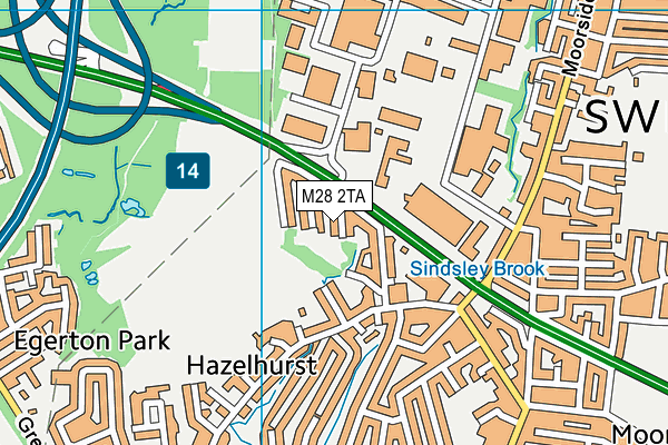 M28 2TA map - OS VectorMap District (Ordnance Survey)