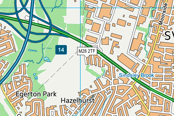 M28 2TF map - OS VectorMap District (Ordnance Survey)