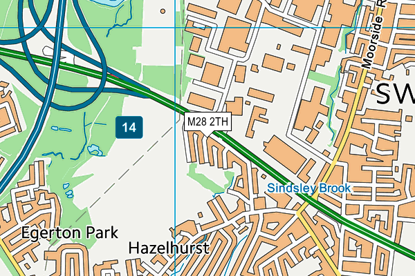 M28 2TH map - OS VectorMap District (Ordnance Survey)