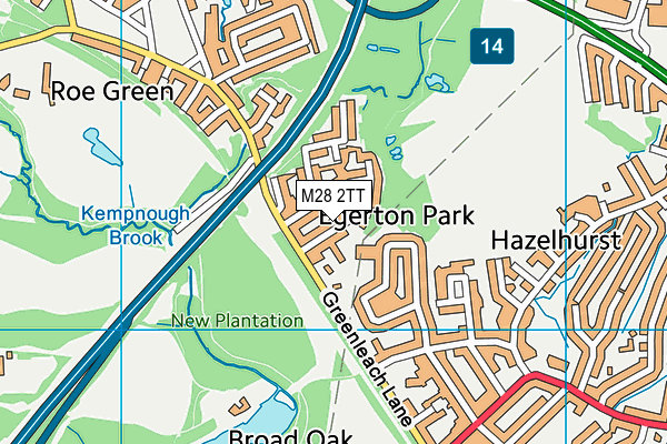 M28 2TT map - OS VectorMap District (Ordnance Survey)
