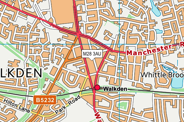 M28 3AU map - OS VectorMap District (Ordnance Survey)