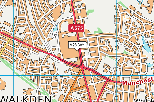 M28 3AY map - OS VectorMap District (Ordnance Survey)