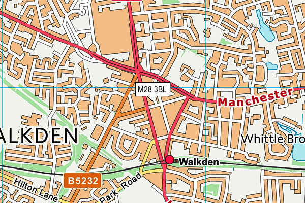 M28 3BL map - OS VectorMap District (Ordnance Survey)