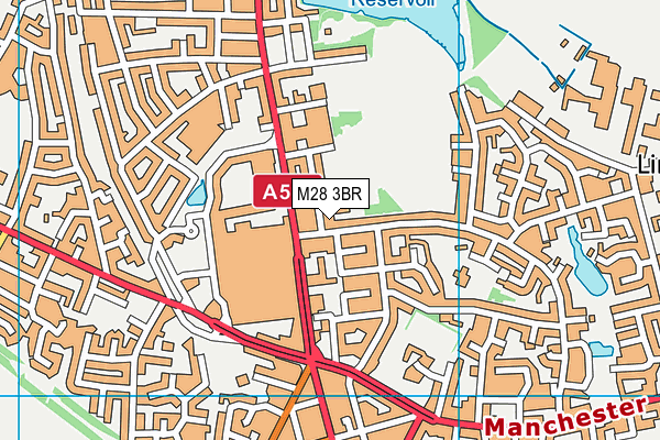 M28 3BR map - OS VectorMap District (Ordnance Survey)