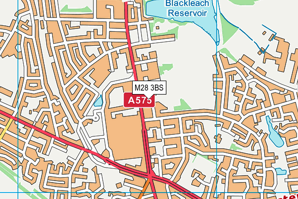 M28 3BS map - OS VectorMap District (Ordnance Survey)