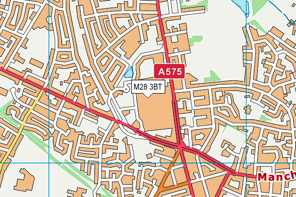 M28 3BT map - OS VectorMap District (Ordnance Survey)