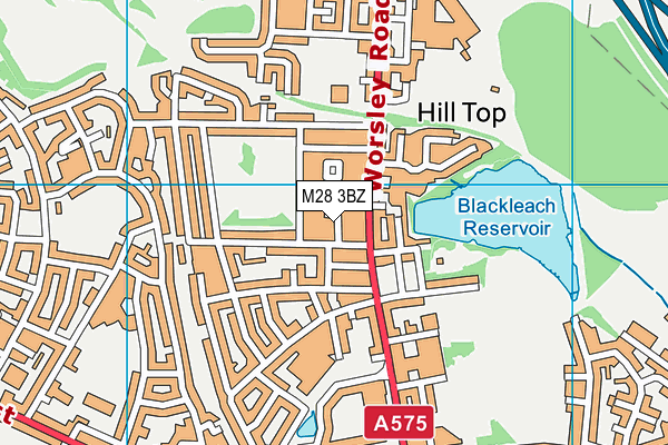 M28 3BZ map - OS VectorMap District (Ordnance Survey)