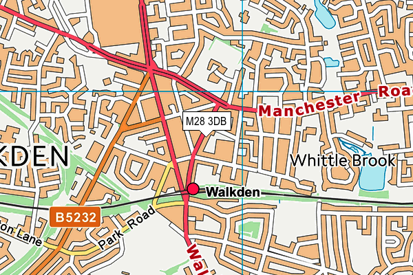 M28 3DB map - OS VectorMap District (Ordnance Survey)