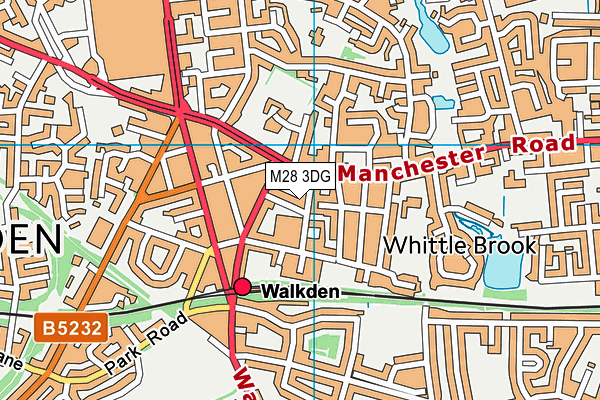 M28 3DG map - OS VectorMap District (Ordnance Survey)