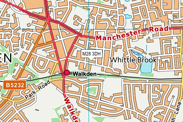 M28 3DH map - OS VectorMap District (Ordnance Survey)