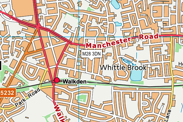 M28 3DN map - OS VectorMap District (Ordnance Survey)