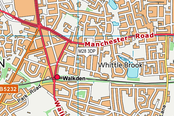 M28 3DP map - OS VectorMap District (Ordnance Survey)