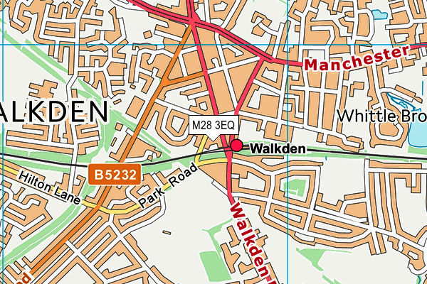 M28 3EQ map - OS VectorMap District (Ordnance Survey)