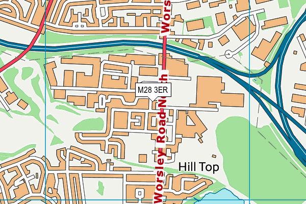 M28 3ER map - OS VectorMap District (Ordnance Survey)