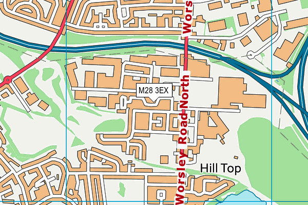 M28 3EX map - OS VectorMap District (Ordnance Survey)