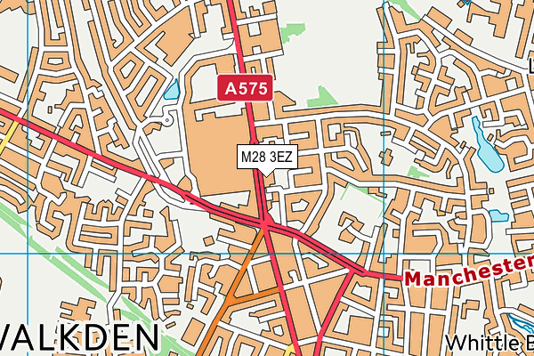 M28 3EZ map - OS VectorMap District (Ordnance Survey)