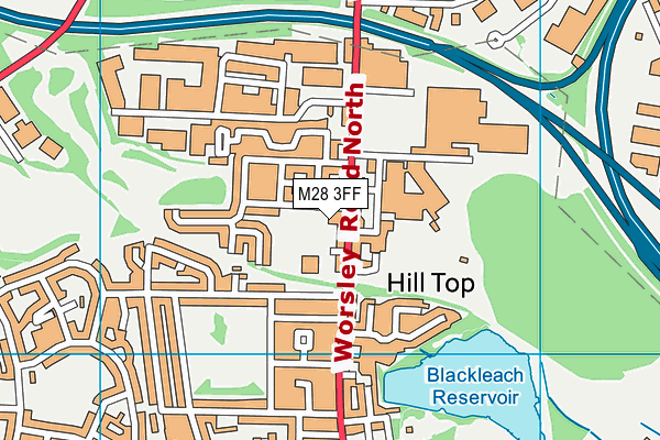 M28 3FF map - OS VectorMap District (Ordnance Survey)